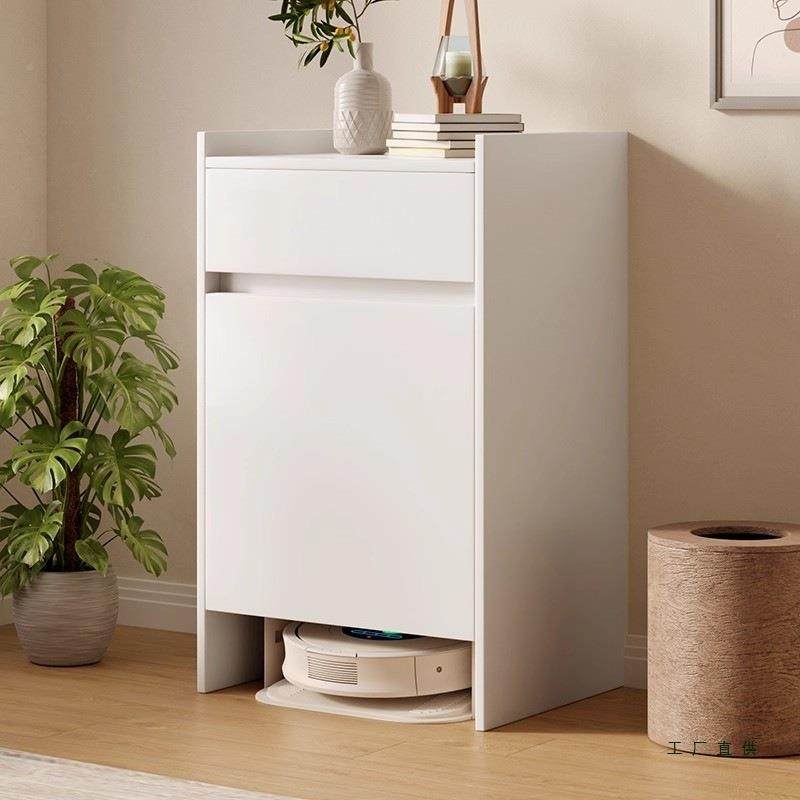 扫地机器人置物柜上方DYC实木多层带置柜物架政门家柜基站柜储物