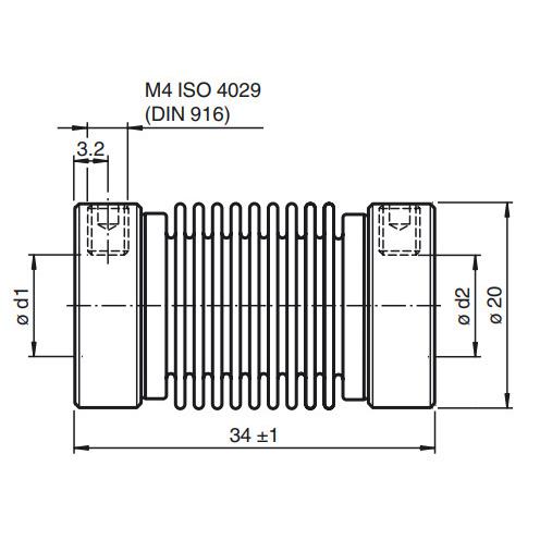 &F合器9460耦10*P10不锈钢波纹管FKN联轴器