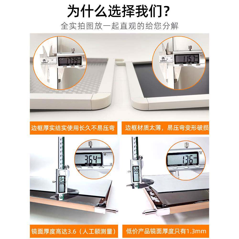 装衣柜子旋转穿衣镜试衣全身折JNY叠平开门内置内门隐形对开镜贴
