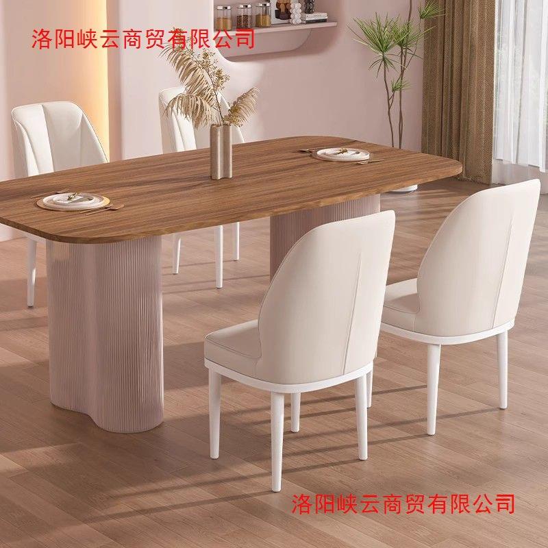 休AL轻奢家软包餐椅代简约靠现背设计用餐厅酒店商用闲餐桌椅组合