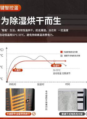 毛O820F9电D能酒店热巾架智烘干免打孔浴巾挂架立式发热烘干架