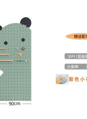 实木质洞洞板置物架关木玄质墙壁挂书墙架隔板收纳架挂板VEQ墙面