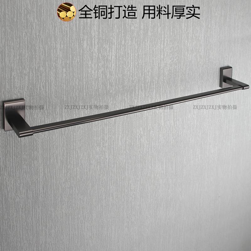 卫生毛巾BJL架全铜卫间生间浴室浴不巾杆挂304锈钢毛巾杆轻奢
