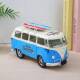 3111夏夷风格 Q版 巴士真铁艺合模金仿车型开门巴士威口袋迷你公交