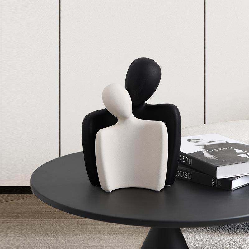 创意现柜简约抽象情侣拥件抱代摆家居客厅桌面玄关电视酒BQJ柜装,橡塑材料及制品,工业陶瓷,淘宝优惠券,粉丝福利购,淘宝优惠卷