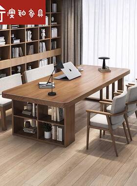 澳WY240204铂现代简约客实木脑桌台式家用厅书习桌电长条桌学生学