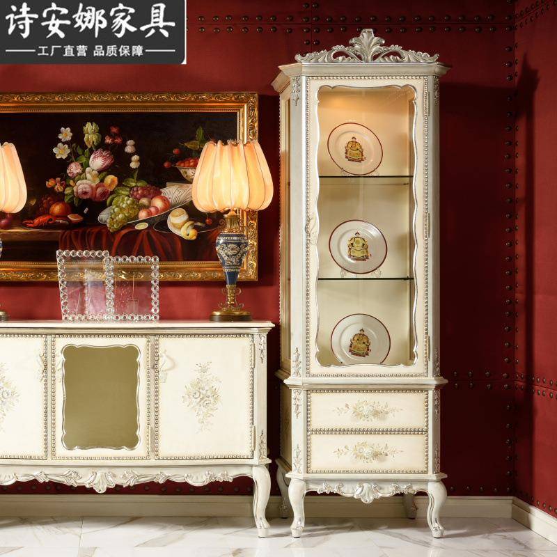欧28645式酒客厅储物柜法式电视柜柜组合单收双门靠柜墙新古典别