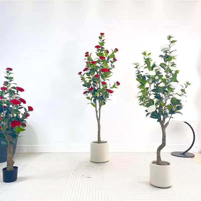 仿真绿植茶花树轻奢室内客厅装饰摆件盆栽仿生植物直播间造景假树,纺织面料/辅料/配套,纺织机械配件,淘宝优惠券,粉丝福利购,淘宝优惠卷