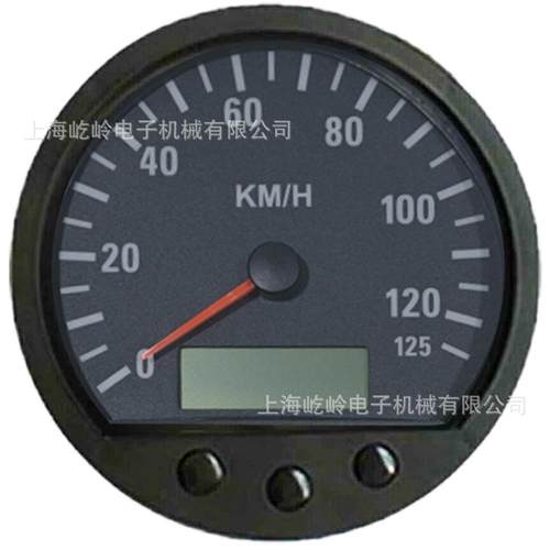 140MM卡车速度码表脉冲表改装通用测速表里程可调带超速报警