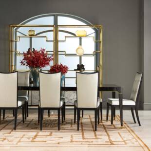 轻奢实木餐桌椅组合美式8位长方形餐台平衡之美法式豪宅加长饭桌