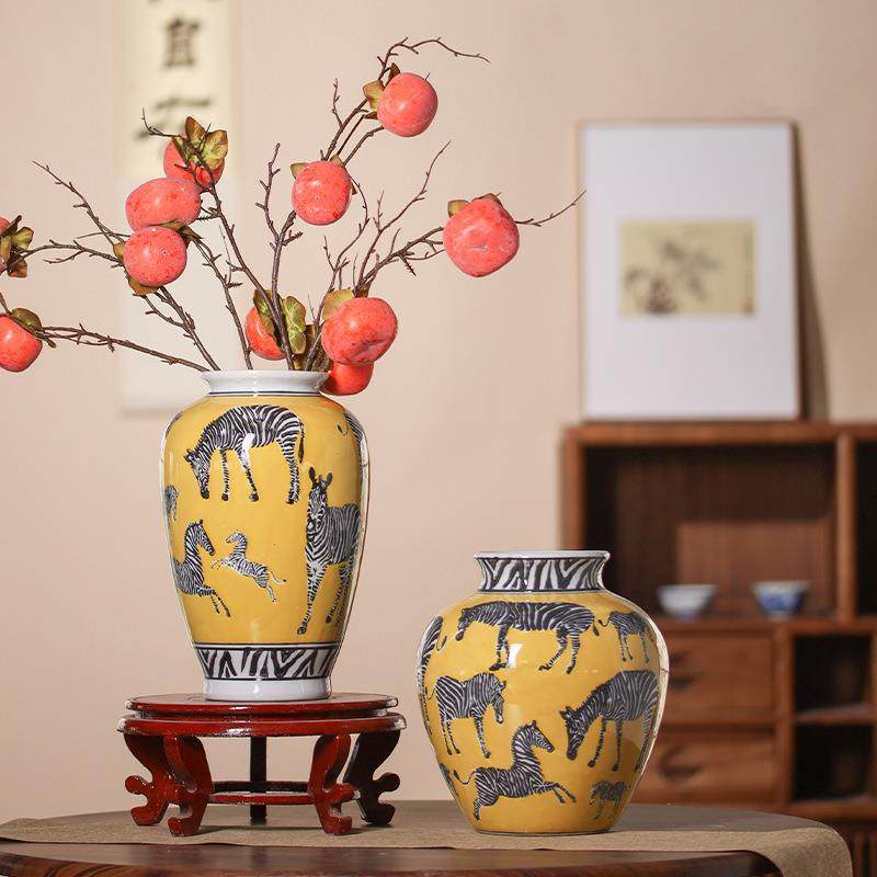 现代简约彩绘陶瓷花瓶纯手绘花瓶摆件家居客厅插花电视柜装饰花瓶,农用物资,其他肥料,淘宝优惠券,粉丝福利购,淘宝优惠卷