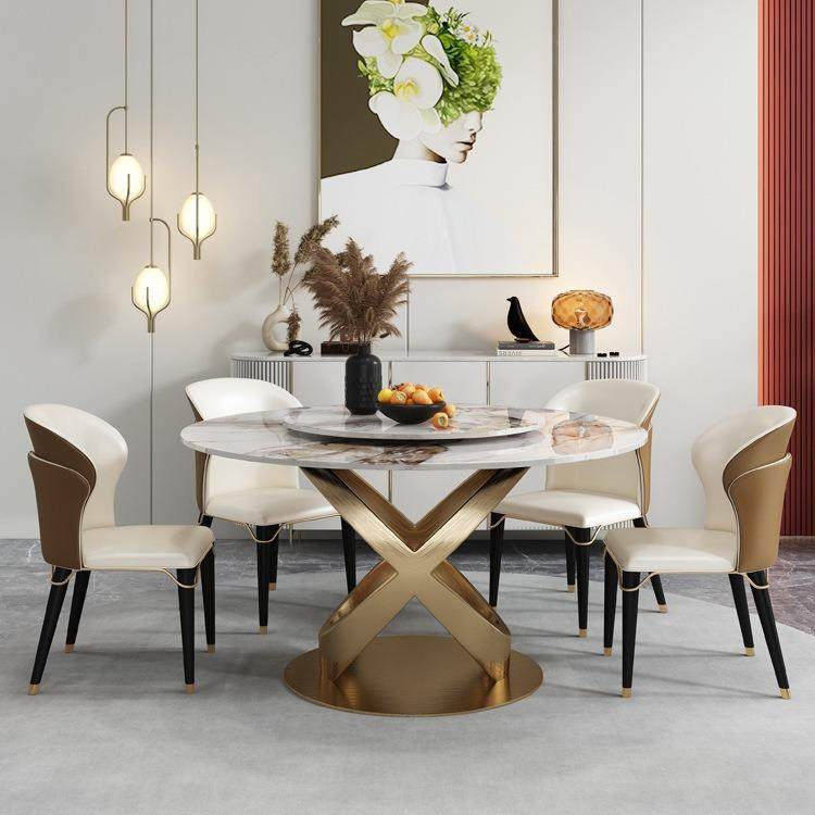 意式轻奢岩板圆桌椅组合带转盘不锈钢餐桌简约现代家用小户型饭桌,节庆用品/礼品,新娘配件,淘宝优惠券,粉丝福利购,淘宝优惠卷