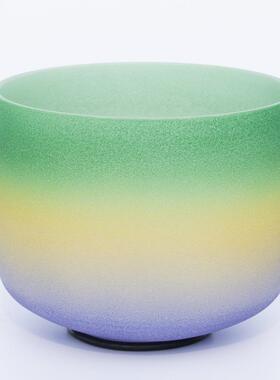 绿色彩虹F调水晶钵瑜伽钵音乐碗