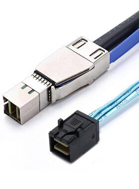 MiniSASHDSFF-8644带IC转SASHDSFF-8643服务器叠加连接线