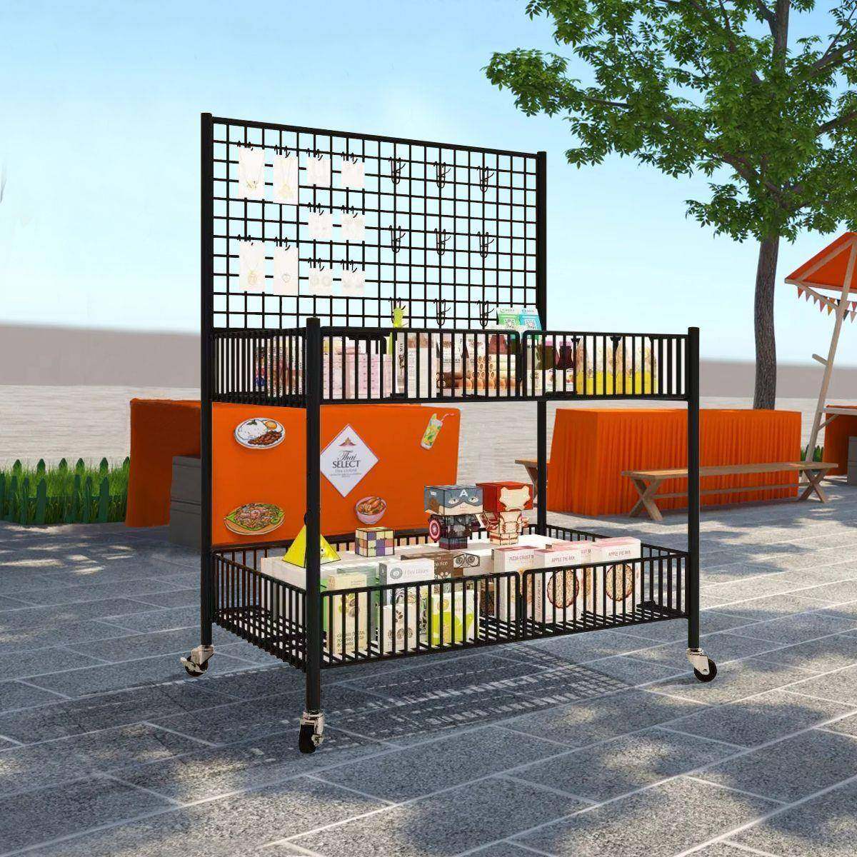 带背板花车货架网格饰品展示地推折叠摆摊位超市可移动售甩台,节庆用品/礼品,新娘配件,淘宝优惠券,粉丝福利购,淘宝优惠卷