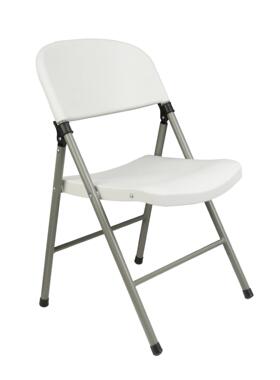 捭阖迪白色PP折叠椅培训椅盟