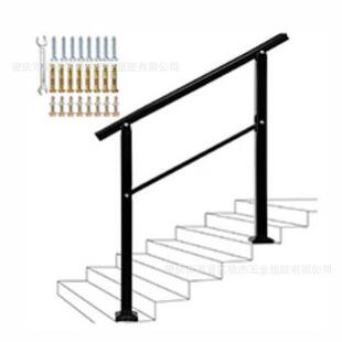 铁艺可调整立柱阳台玻璃护栏室内室外户外楼梯扶手简约时尚阁楼栏
