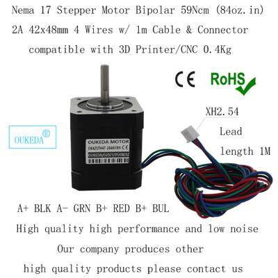 OK42STH47-204A1XH0.59Nm2A42X42X4817StepperMotor4-Lead