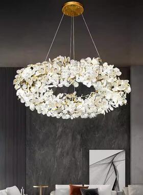 北欧后现代水晶客厅吊灯不锈钢LED轻奢餐厅复式楼萤火虫卧室吊灯