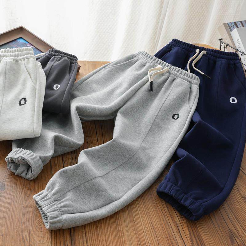 男女童春新款休闲卫裤中大童百搭立体拼接长裤儿童简约街潮裤子