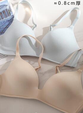 N1001日本一片式无钢圈内衣软支撑无痕春夏薄款小胸少女文胸罩