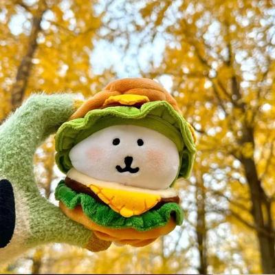 自嘲熊娃衣10cm汉堡包套装13厘米棉花娃娃海星体玩偶换装衣服