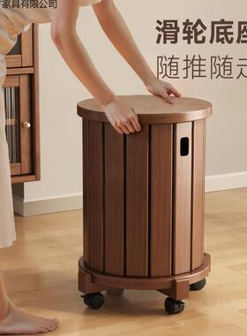 实木凳子可叠放家用厅板凳收纳组凳合叠叠凳餐FUY小子客几人备用