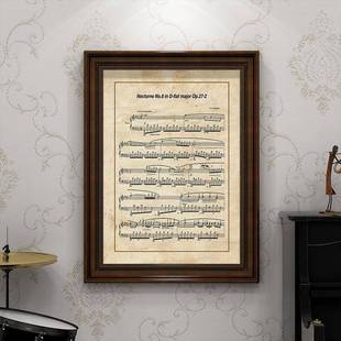 美克美家简美乐式器玄走装饰廊画美复古钢琴关上方挂画音乐教FM86