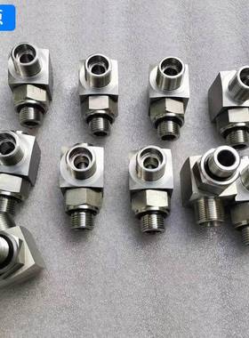 管直角高压旋转头高压接直角不UOK锈钢转换接头螺纹旋转接头