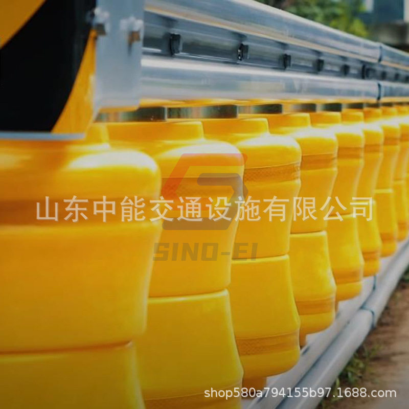 专业出口弯道旋转滚桶防撞护栏