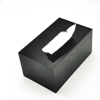 亚克力多用功抽能带抽屉桌面纸巾盒家创黑色亮简约意轻奢现代梳妆