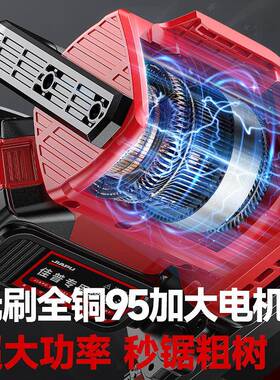 德国普电锯大功率家用双驱外动锂FYA电佳锯小型充电式电锯户伐木