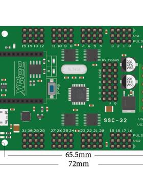 32舵机控制器双足器人6DOF机手械多自由度机控制离路线ESY编程存