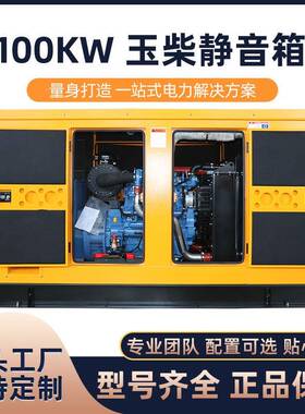 100千瓦玉柴静音式柴油电机组超降噪家生产功CTM率齐全厂质箱发量
