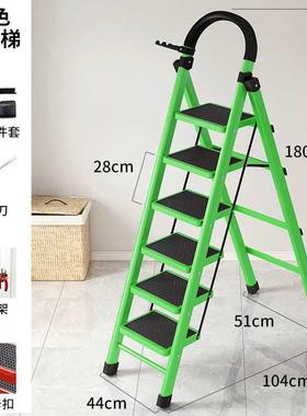 梯F86885JS子家用折叠梯伸缩不锈钢人功字室内多梯能楼工梯收纳程