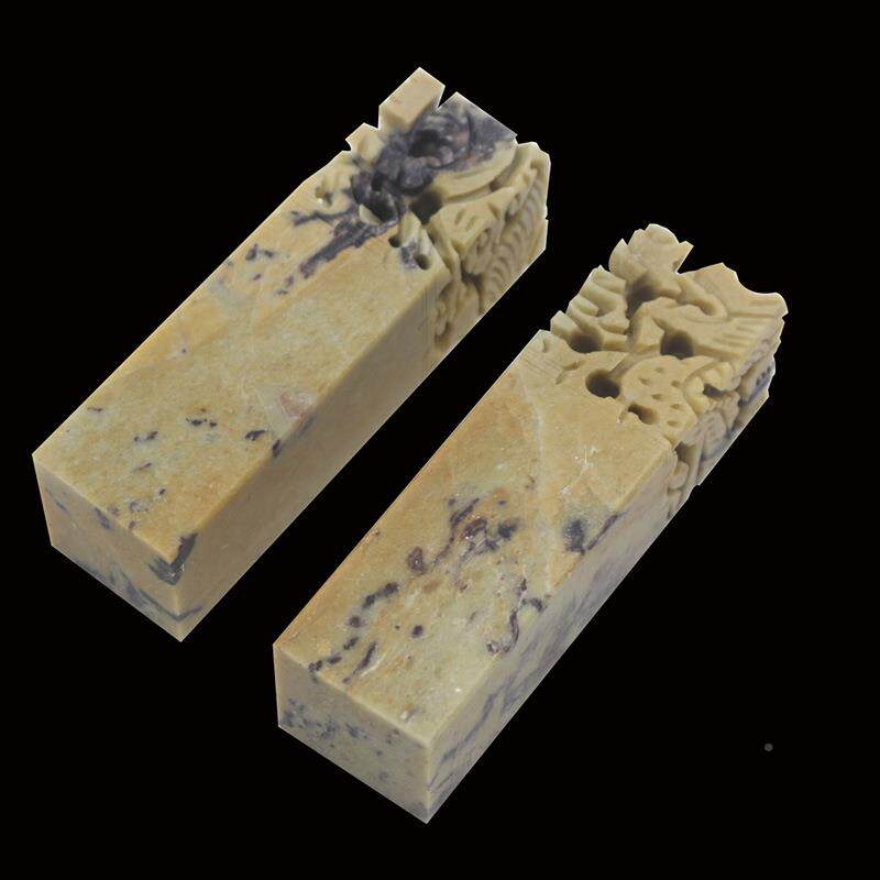 1853M空白C印章寿山休石龙凤对章姓名闲章雕料刻印章石头篆刻