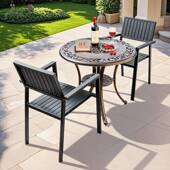 户外桌椅休塑木XML桌椅闲庭院室外铸露台商业街夜市商场广场铝家