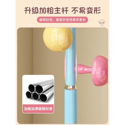 家用卧室地落入间户不占地挂衣架衣帽简SLI易组装儿童蘑收菇纳衣