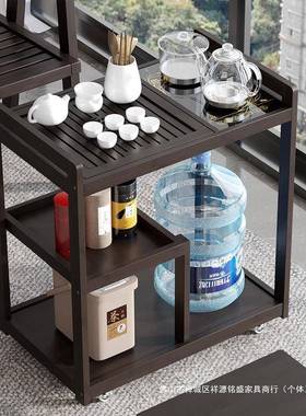 壶移动台小茶桌茶家用中式实木新茶车烧水一体茶水TCK柜带轮茶几