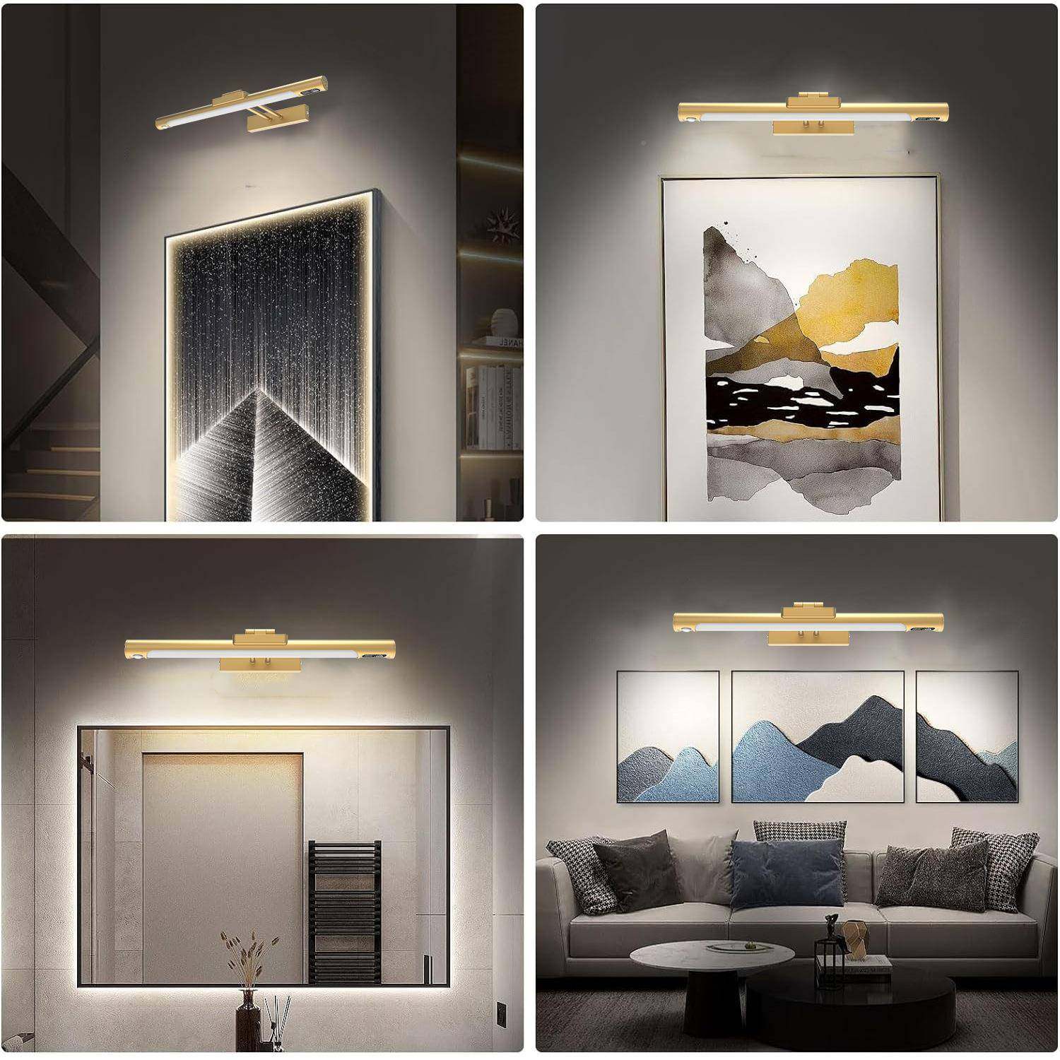 无可拆卸充电款三色镜前灯LD壁画灯长条线镜壁E灯化C712妆灯