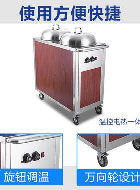兴美亨碟不锈钢商单双头暖机用暖碟保温车麻烫专用木纹GWI暖辣碟