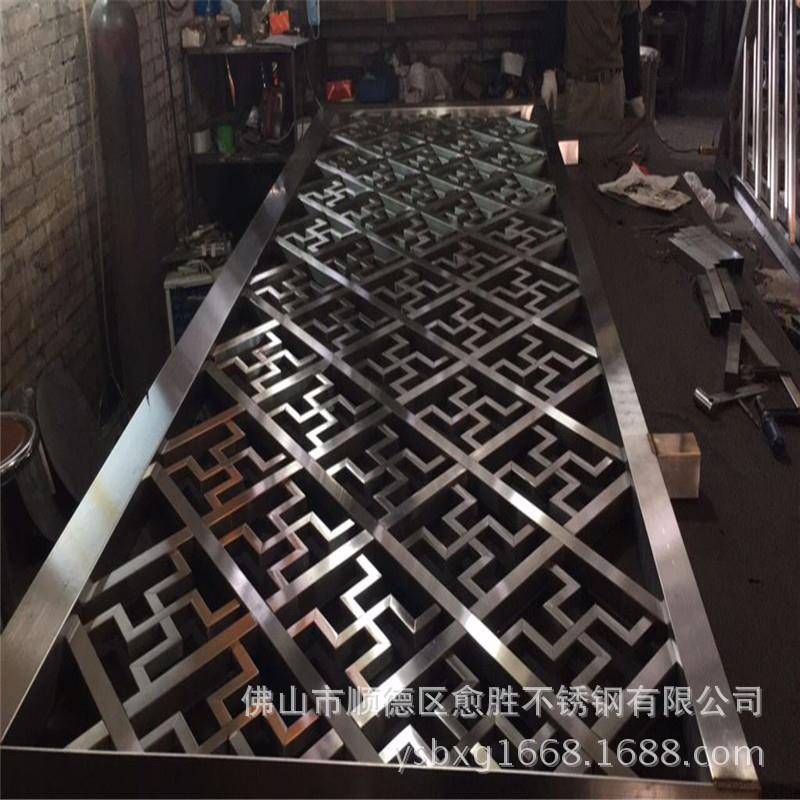 红古铜艺不锈工红钢格栅红古铜不锈屏风做343旧古铜钢不锈钢花格