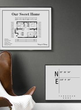 F76HS7HM挡A6L定制户型图电表箱装箱饰画房屋平面设计图配电遮开