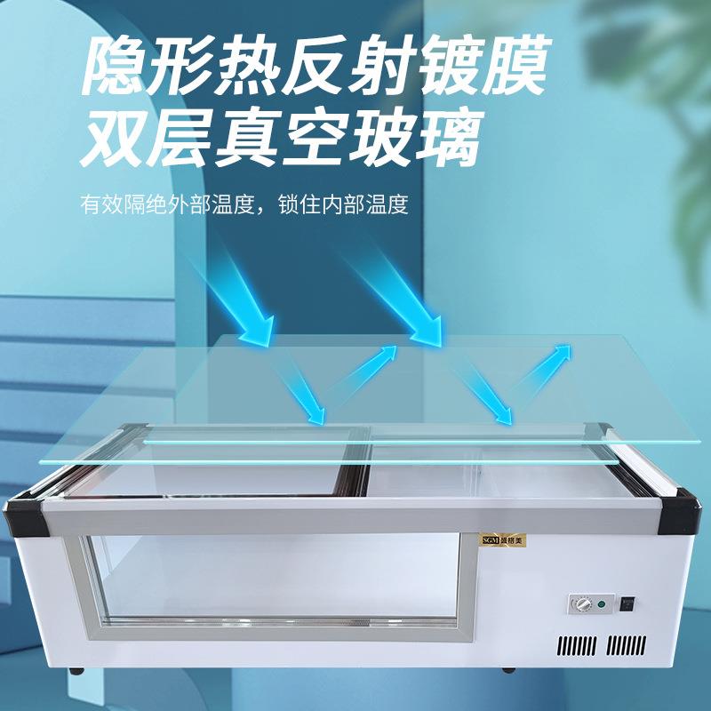 摆展摊示柜冷藏冷冻三藏轮车炸串保鲜串冰箱小192型台式冷柜烧烤