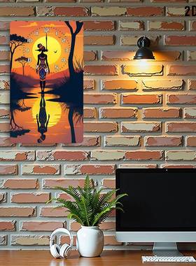 剪木非板挂时wzh10086钟洲日落倒影热带风画情影艺术适合挂在客厅