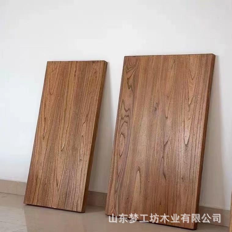 老榆木JWF板实木板大风化原木桌板做旧吧台窗板复古飘茶茶台板