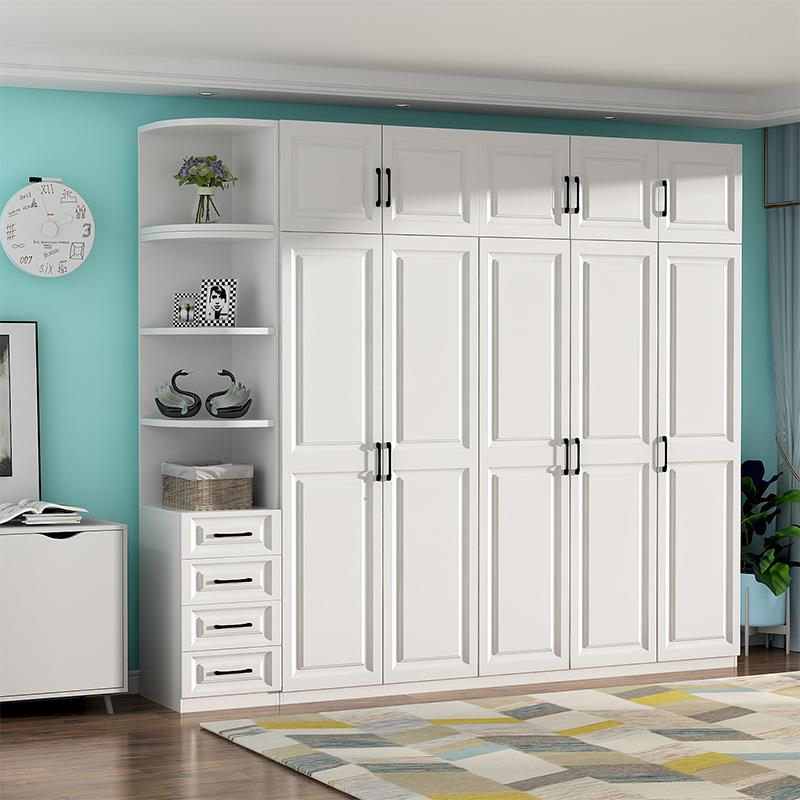 欧衣柜现代简约经济型636家用卧组带梳妆台合三四五门式简易大衣