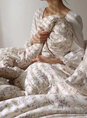 G6糯叽M叽法式复古小碎花针织棉笠三四件套A类床天竺F76T756H棉Z