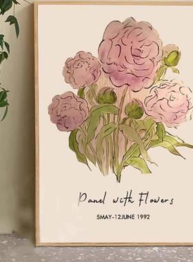 玫瑰的故刘亦菲玫瑰装挂壁ZHA188G3画芍花客厅墙卧室事饰挂走廊玄