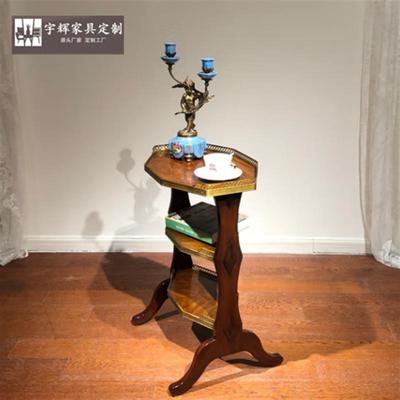 历山大角几报架欧式英式ZSE新古典别墅边几小式亚角几桃欧花芯木